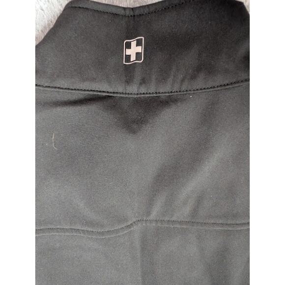 SWISS TECH Mens Small Black Full Zip Fleece Lined jacket Hiking Gorpcore Utility - Picture 9 of 9